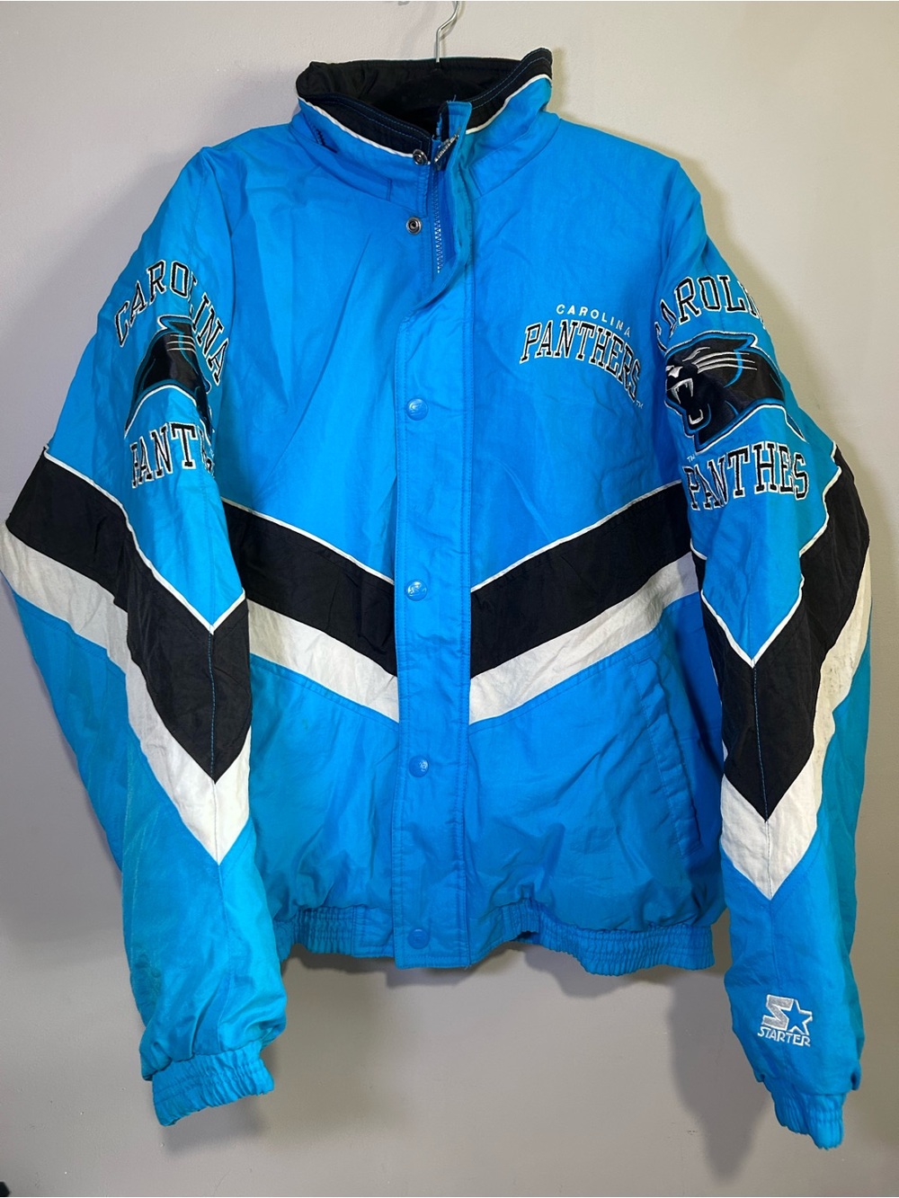 Vintage 90s Carolina Panthers Starter Pro Line Puffer Jacket Men’s Large NFL